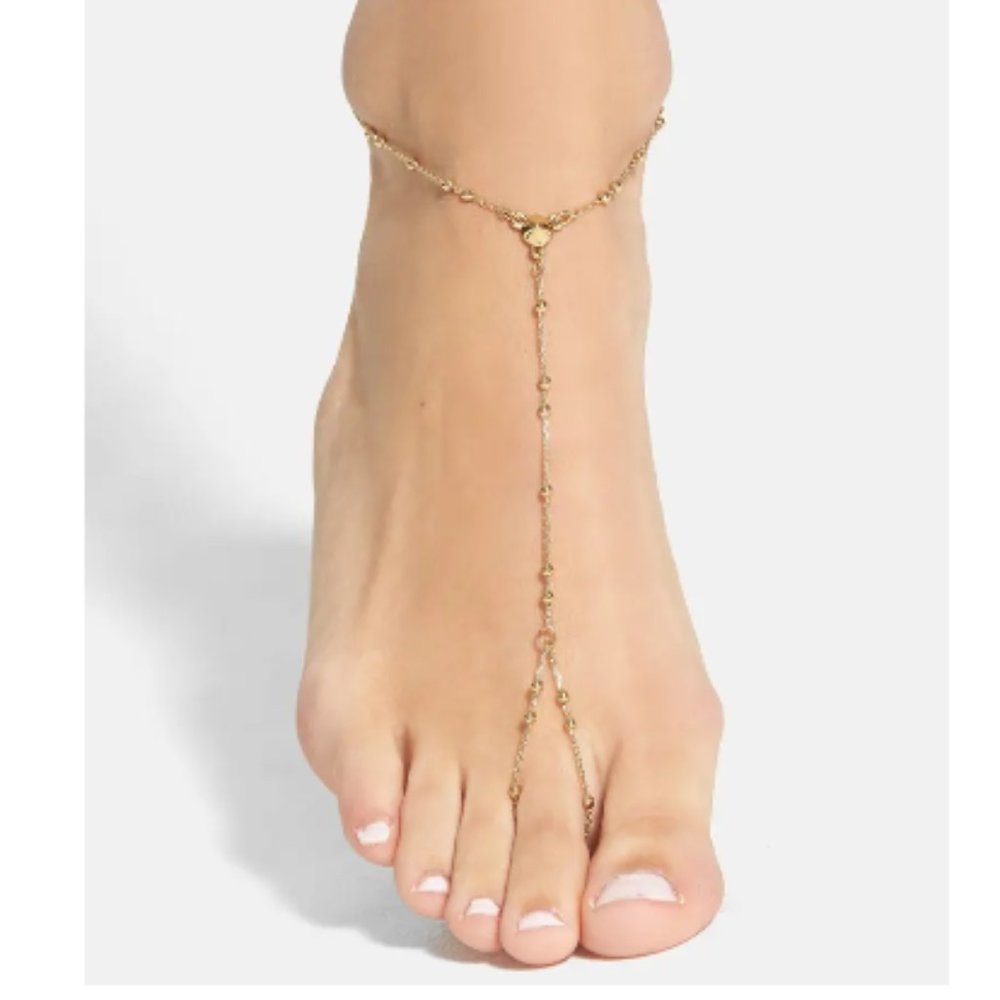 Rebecca Minkoff Beaded Foot Chain Anklet